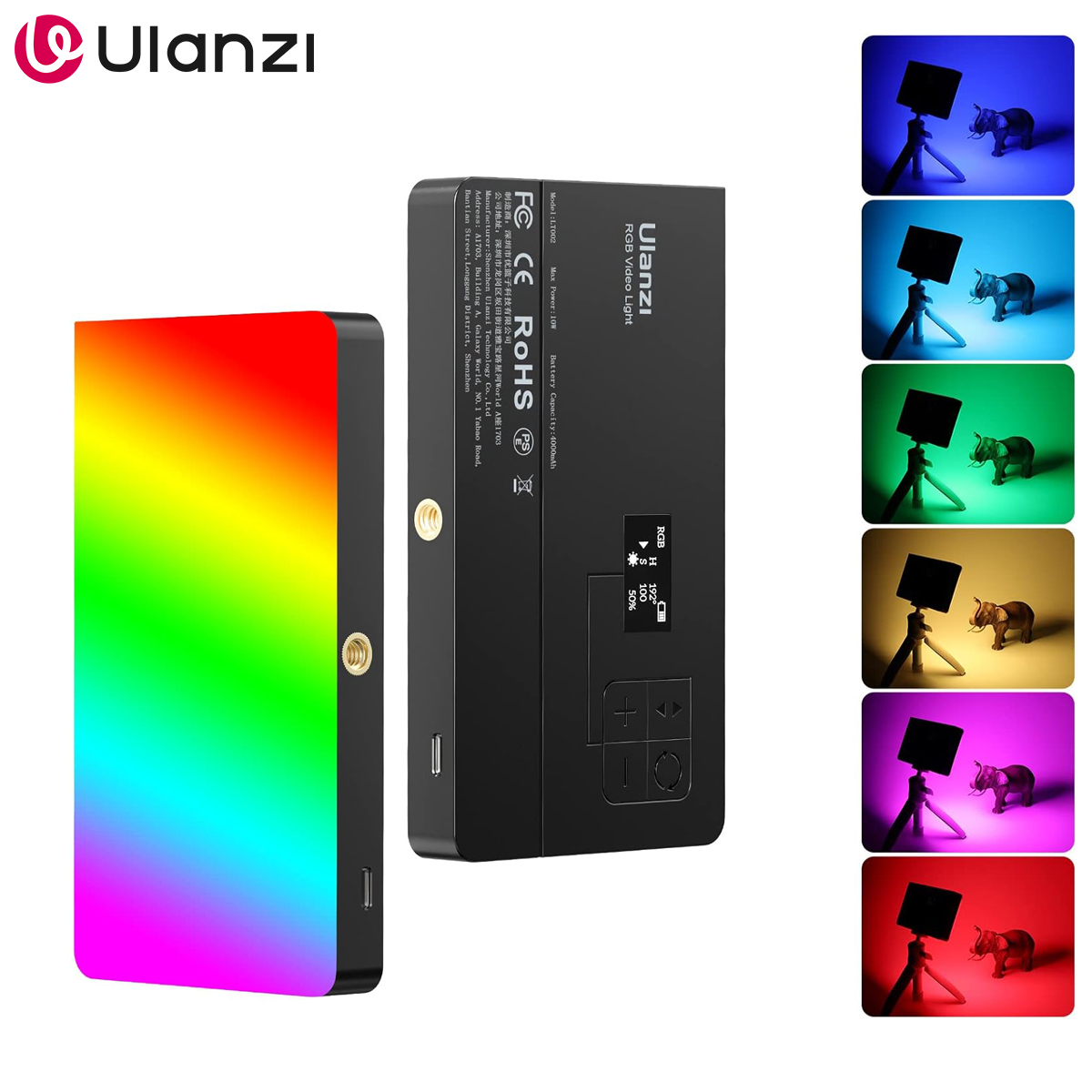 Video Light Panel Led - Светодиодный видеосвет ULANZI LT002 RGB, портативная