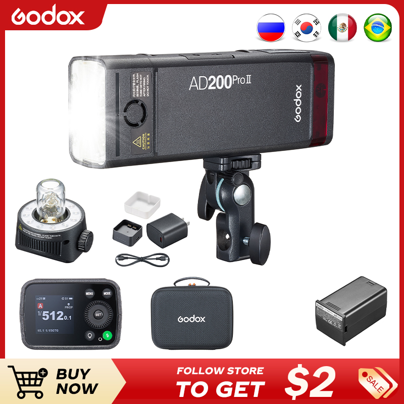 Photography Lighting Kit Godox - Godox AD200ProII TTL 2.4G Карманная беспроводная
