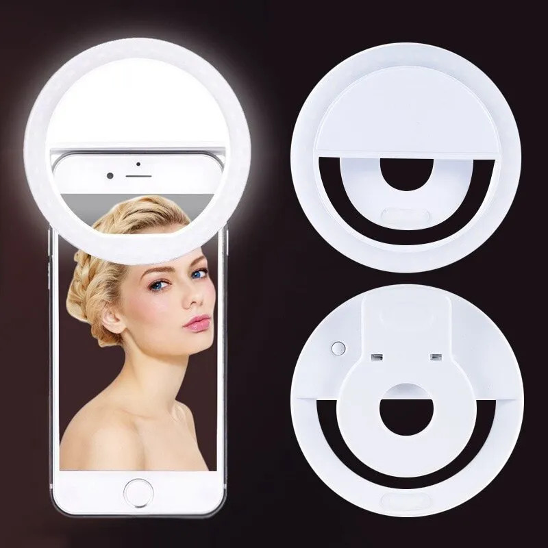 Photography Lighting Overhead - Светодиодный кольцевой светильник для селфи, зарядка