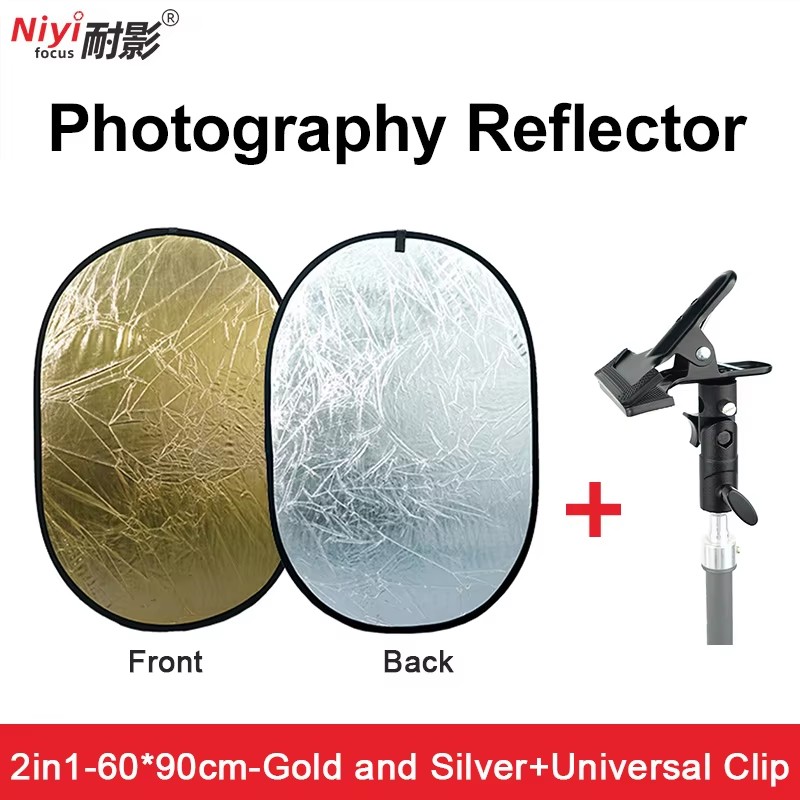 Photography Lighting Diffuser - Портативный круглый отражатель 2-в-1 (30см, 60см,