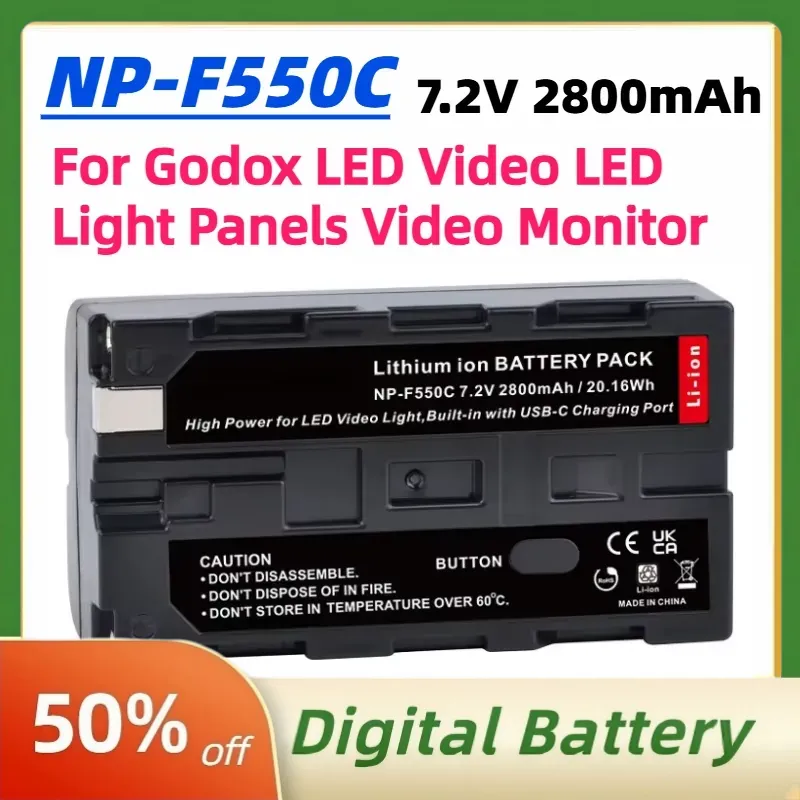 Video Light Panel Led - Аккумулятор NP-F550C NP-F550 F570 7.2В 2800мАч
