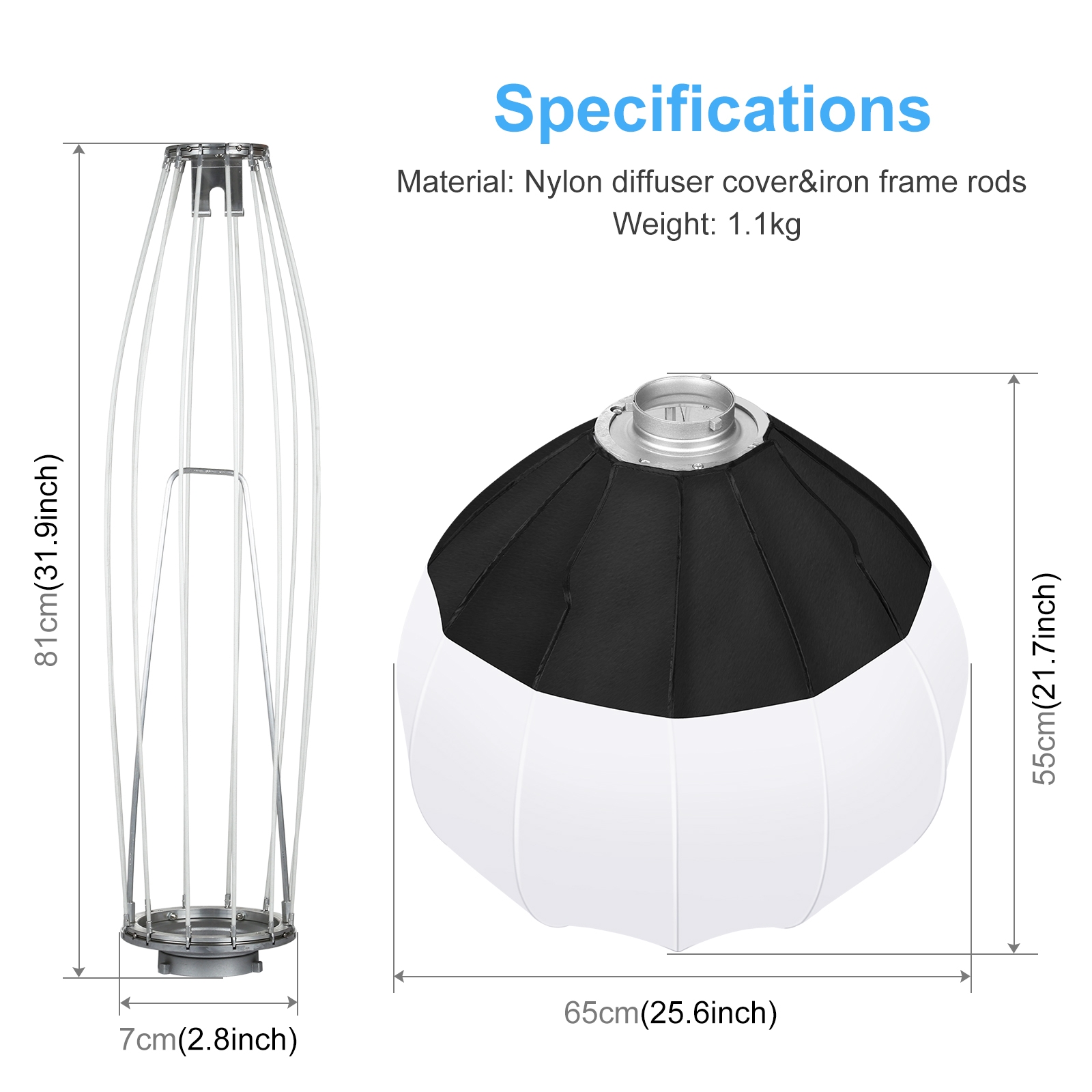Складной фонарь-софтбокс, 65 с – обзор и цена Photography Lighting Diffuser