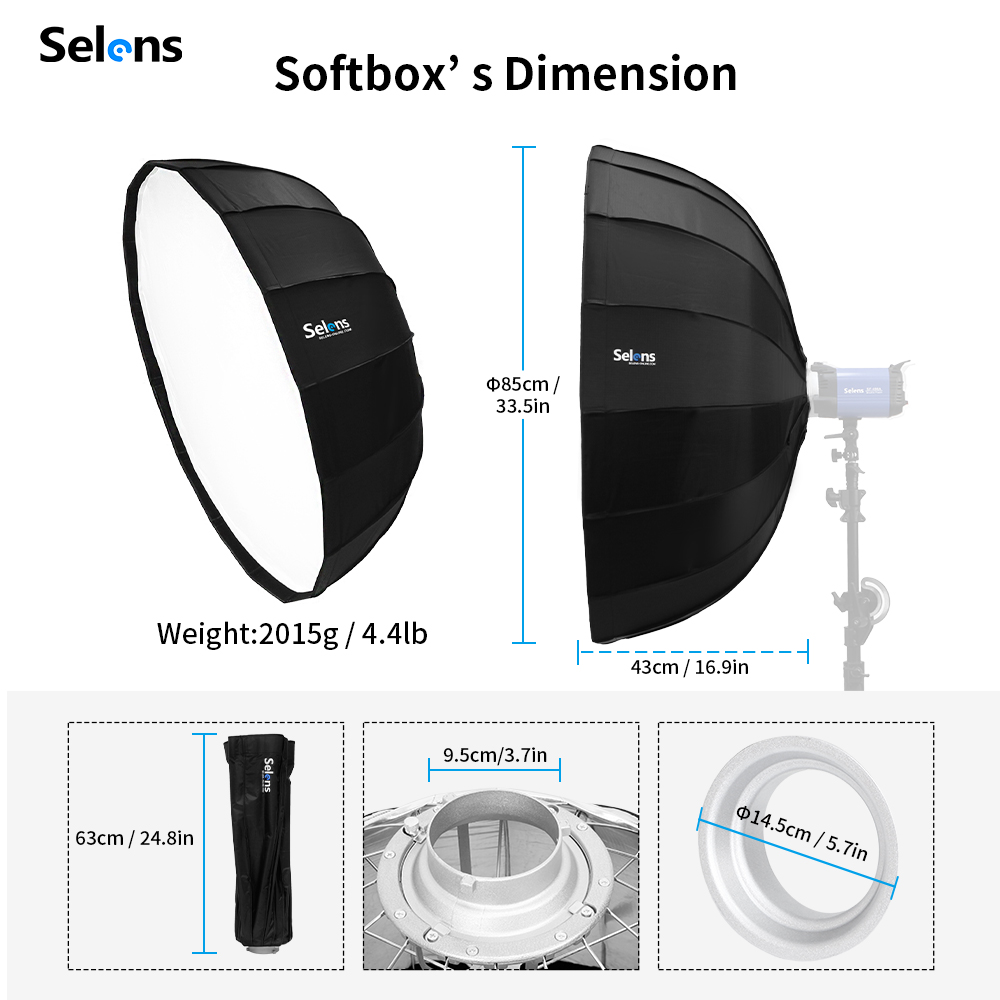 Selens 85 см зонтик радар софт – обзор и цена Photography Lighting Umbrella