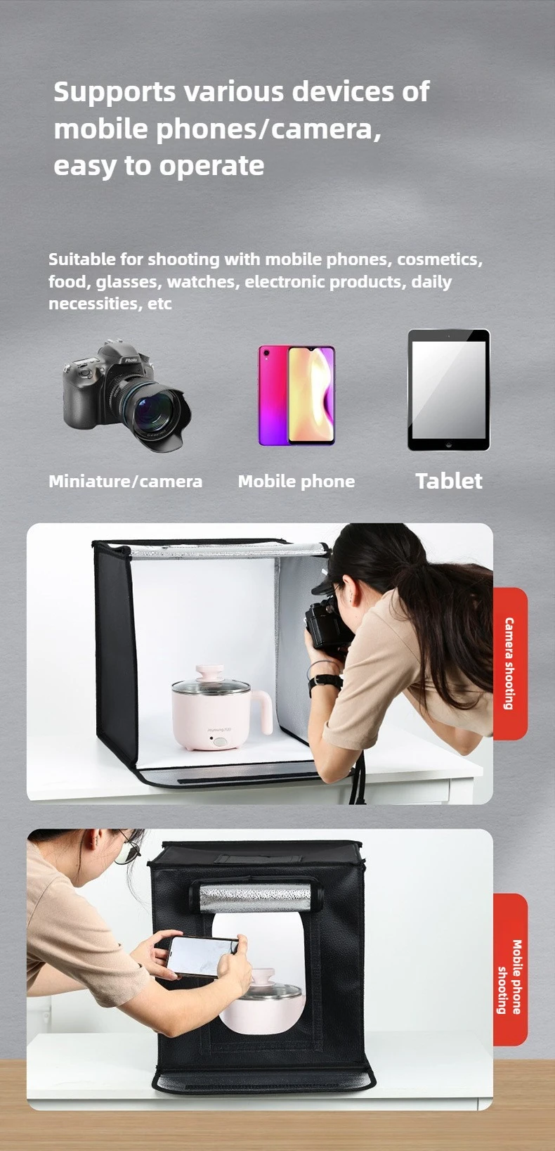 40 см светодиодный студийный л – обзор и цена Photography Lighting Kit