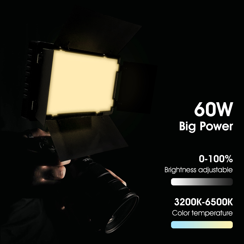 Портативный видеосвет DS60BI,  – обзор и цена Video Light Panel Led