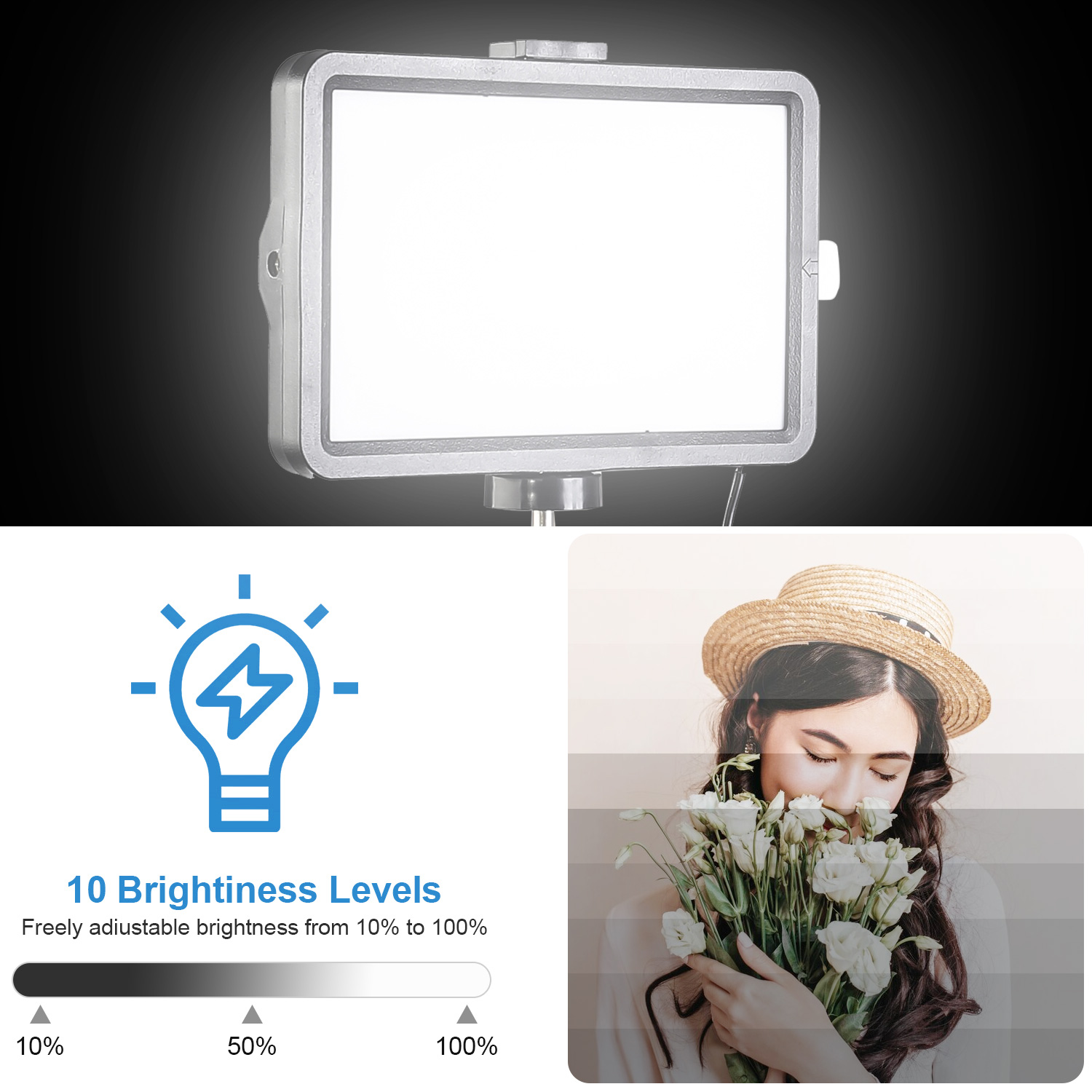 8-дюймовая квадратная светодио – обзор и цена Makeup Photography Lighting