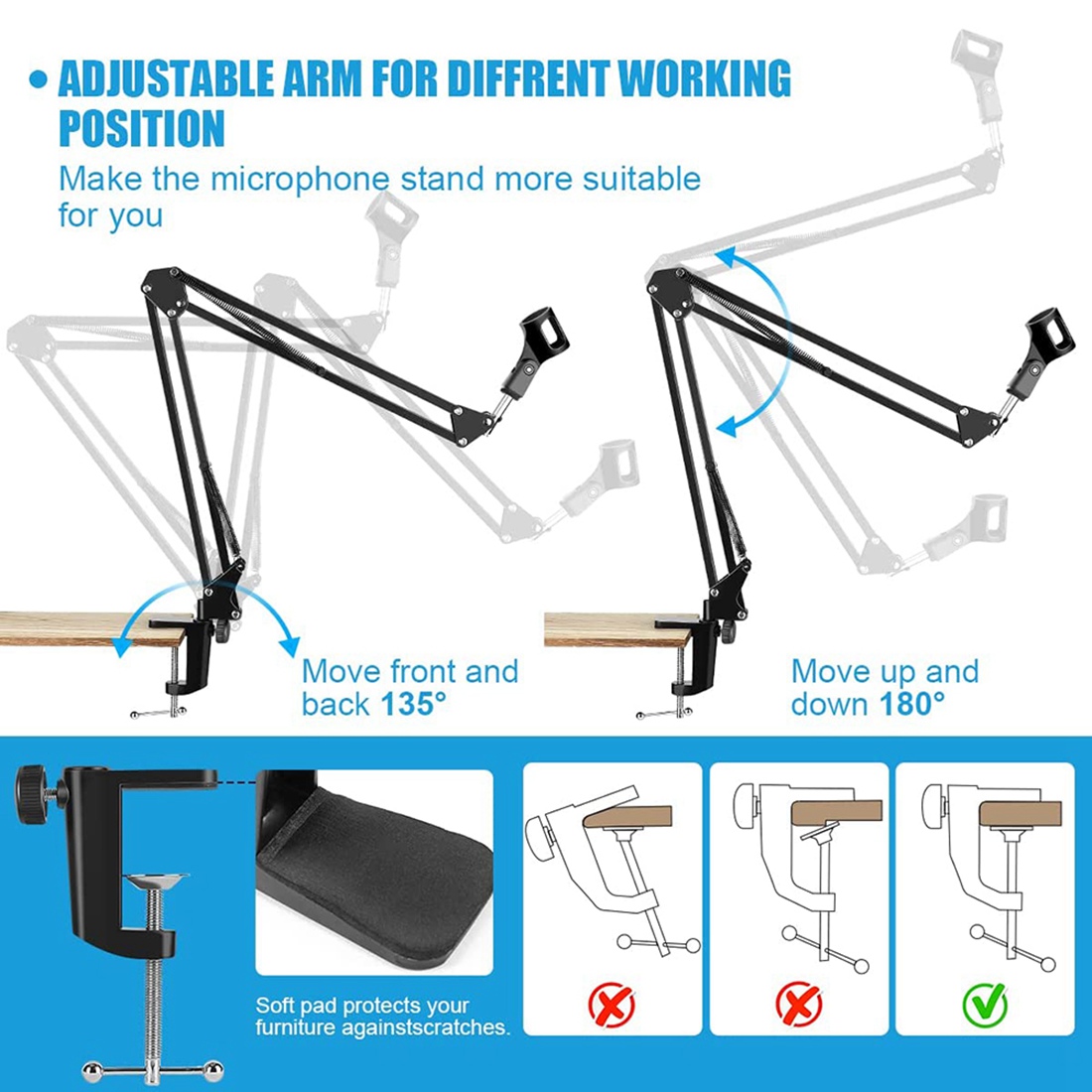 NALFI-подставка для микрофона, – обзор и цена Boom Arm Stand