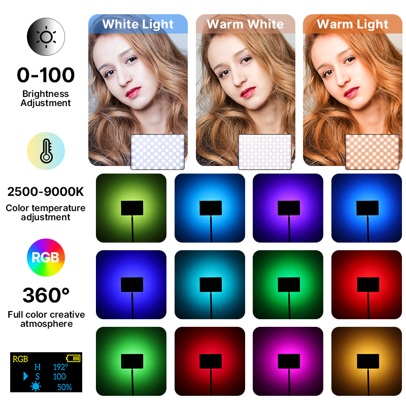 Ulanzi LT003 15W RGB Video Lig – обзор и цена Video Light Panel Led